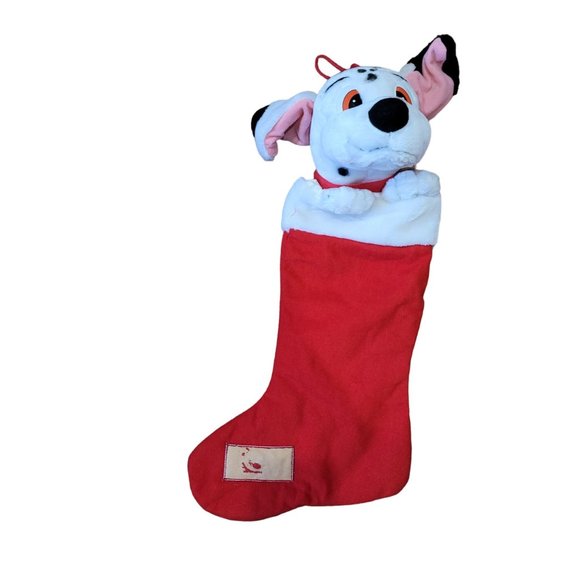 Disney vintage 101 Dalmatians 90s Christmas stocking w/cute puppy sticking out - Picture 2 of 6